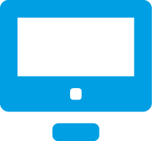 Blauer PC Bildschirm
