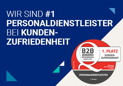 Nummer 1 Personaldienstleister bei Kundenzufriedenheit