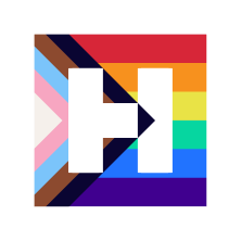 H-Pride Symbol Regenbogenfarben